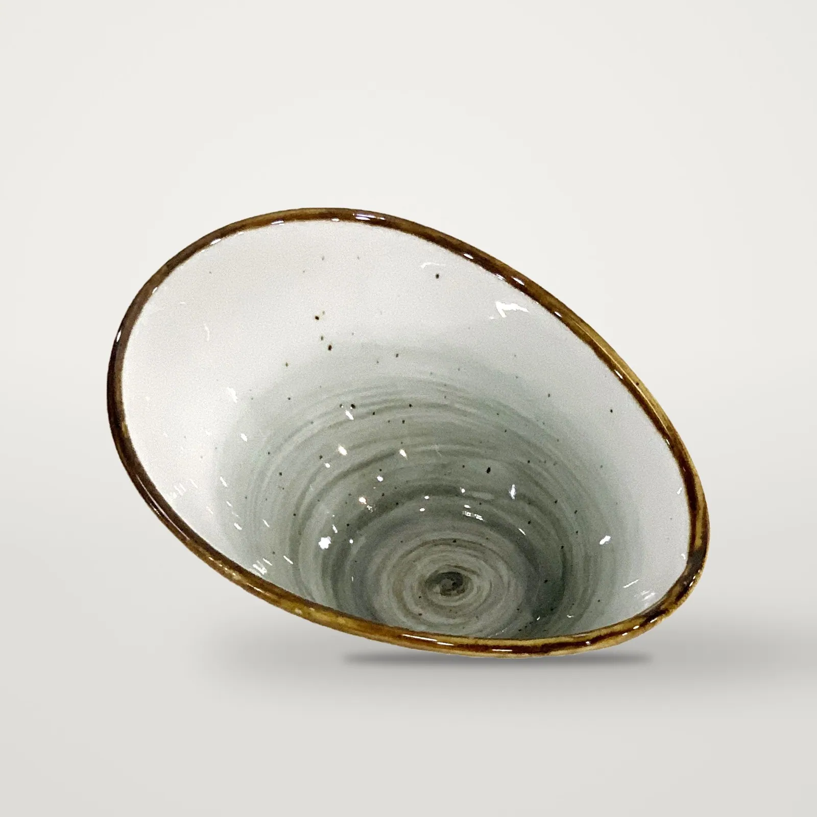Slanted bowl 10 cm · Grey · photo 2